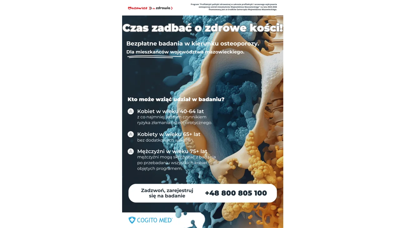 Sprawdź stan swoich kości – bezpłatne badania osteoporozy w Legionowie