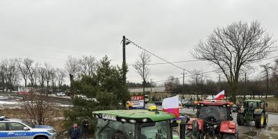 W piątek 9 lutego blokada DK61 przez protest rolników Ziemi Pułtuskiej.