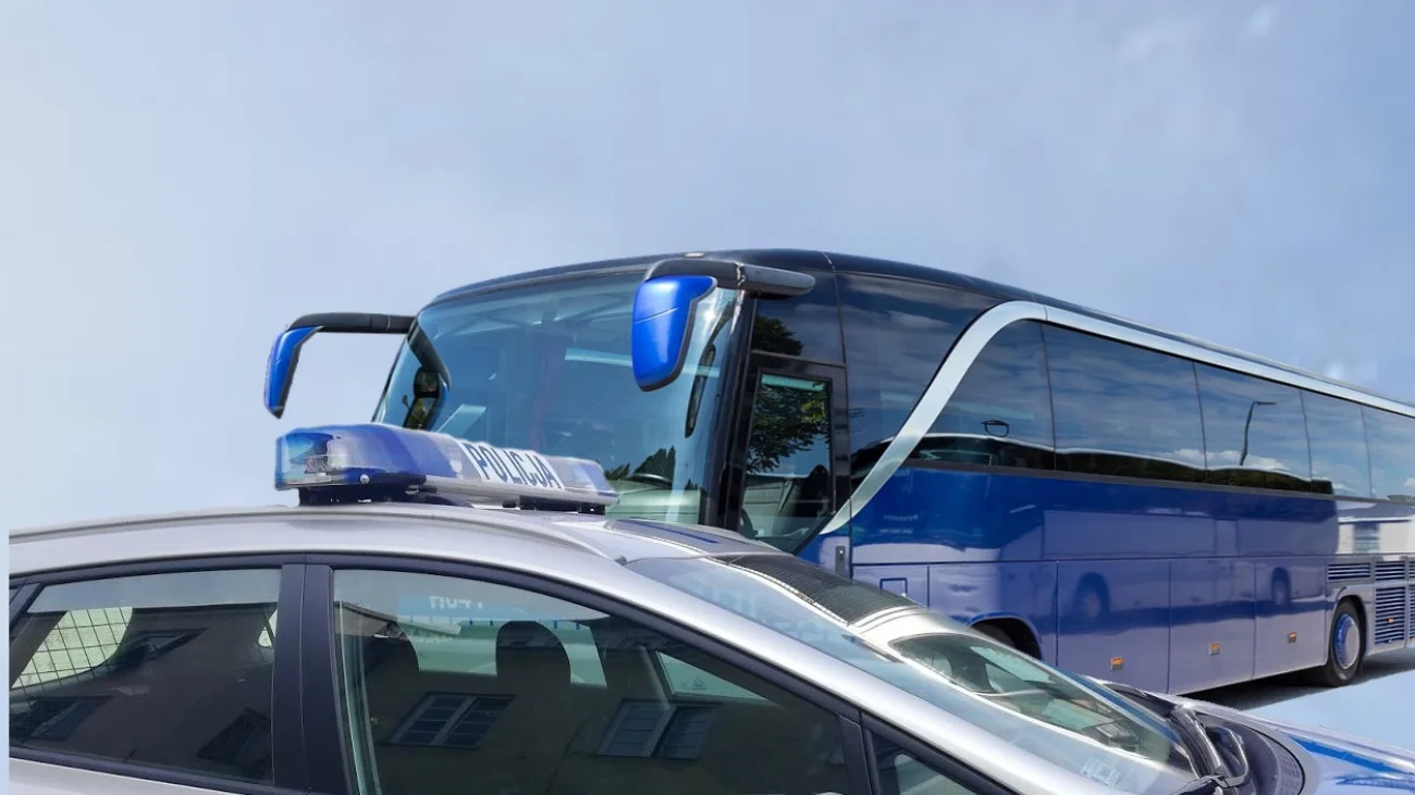 Kontrole autokarów w KPP Legionowo