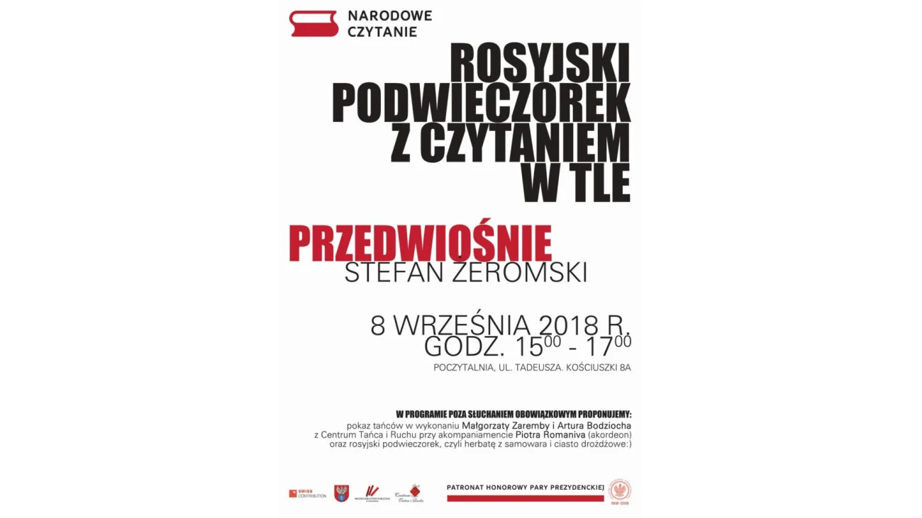 Narodowe Czytanie 2018 - „Przedwiośnie” i Antologia Niepodległości