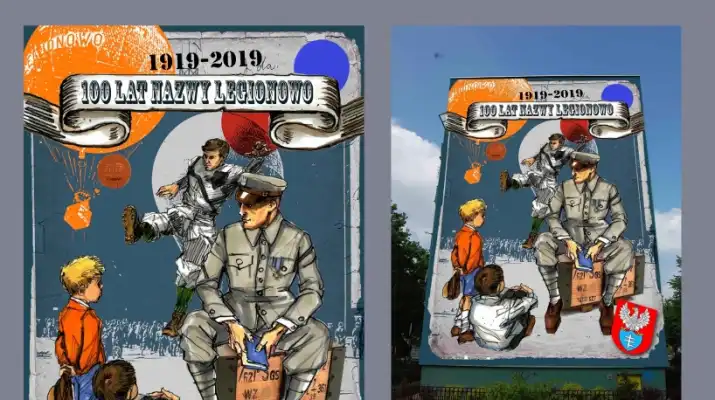 Mural na 100-lecie nazwy miasta, powstaje w Legionowie