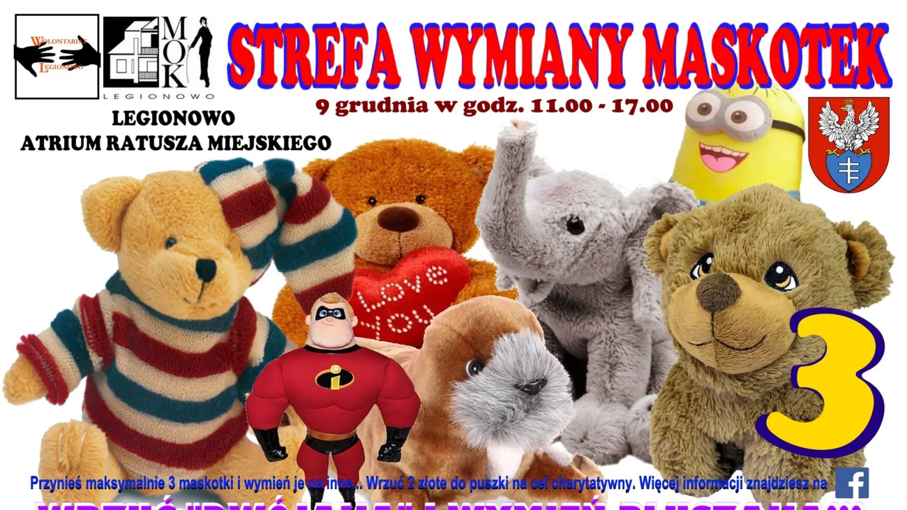 Wymień się maskotkami w legionowskim Ratuszu