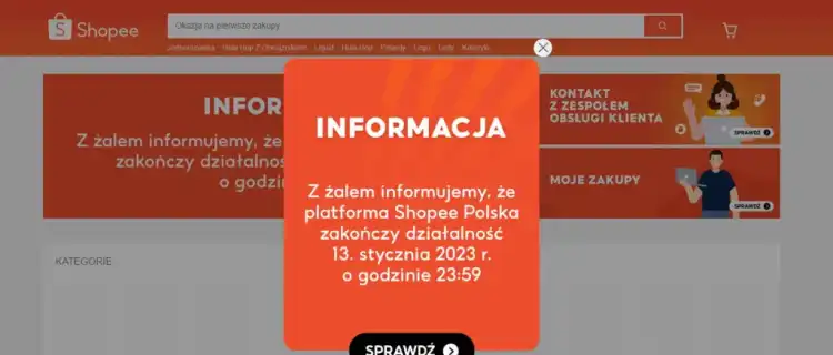 Shopee kończy działalność w Polsce