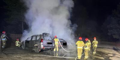 Kolejny pożar auto w gminie Wieliszew