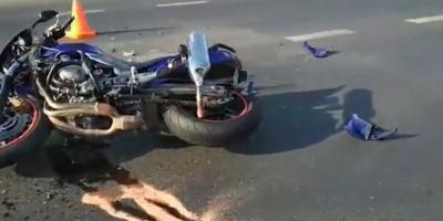 Groźny wypadek z motocyklistą w Legionowie