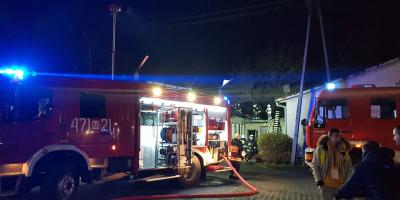Pożar poddasza w budynku Uniwersytetu Trzeciego Wieku w Legionowie