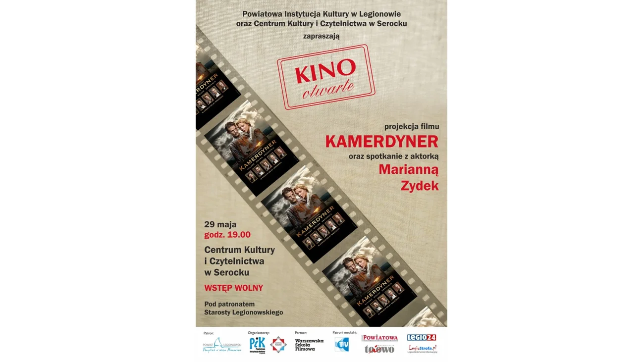 Kino Otwarte w Serocku! Projekcja filmu Kamerdyner oraz spotkanie z Marianną Zydek