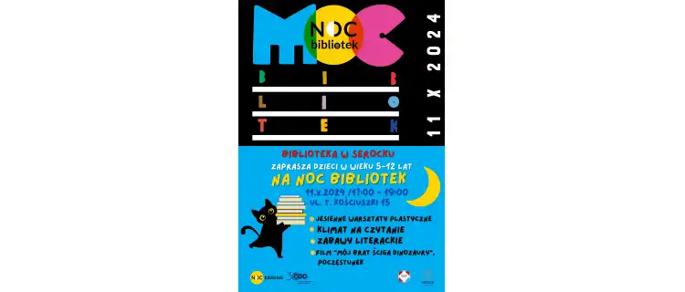 Serock. Serdecznie zapraszamy na pełną zabawy i kreatywności Noc Bibliotek!