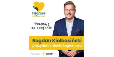 Bogdan Kiełbasiński nowym prezydentem Legionowa. 