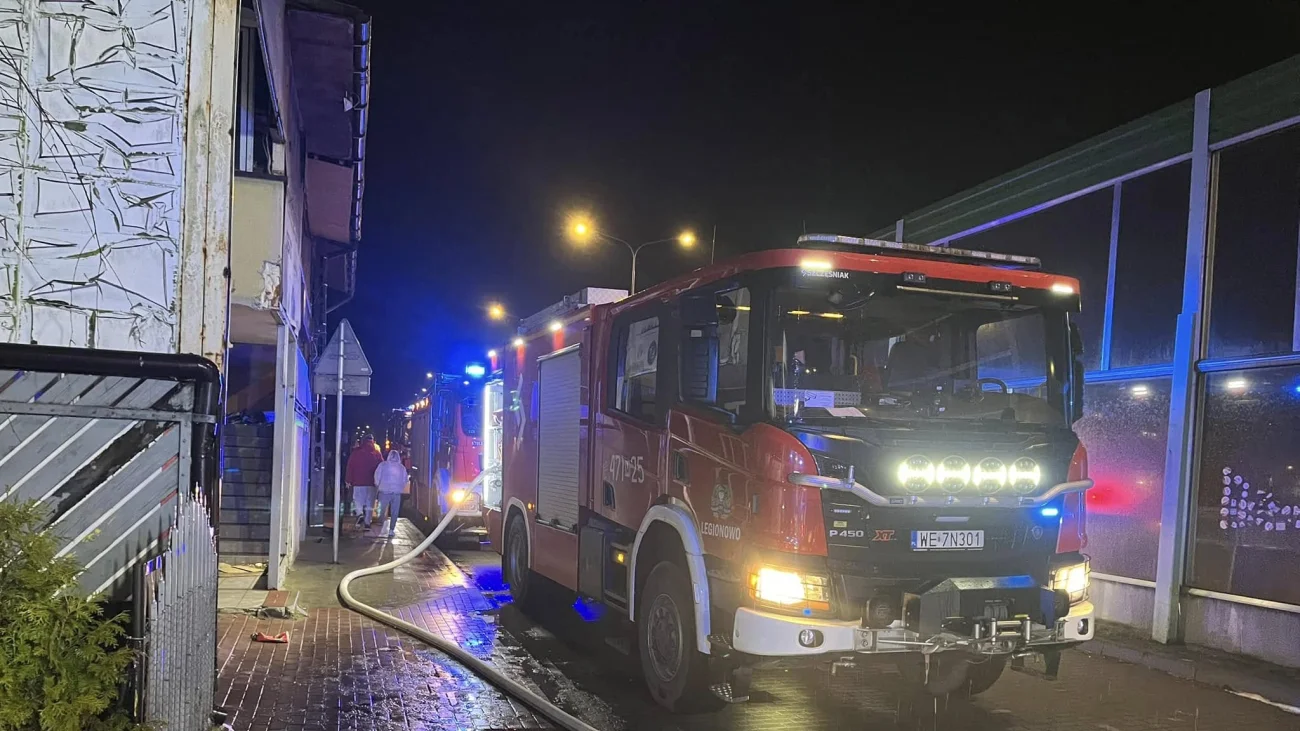  Pożar warsztatu samochodowego w Legionowie – szczegóły akcji straży pożarnej